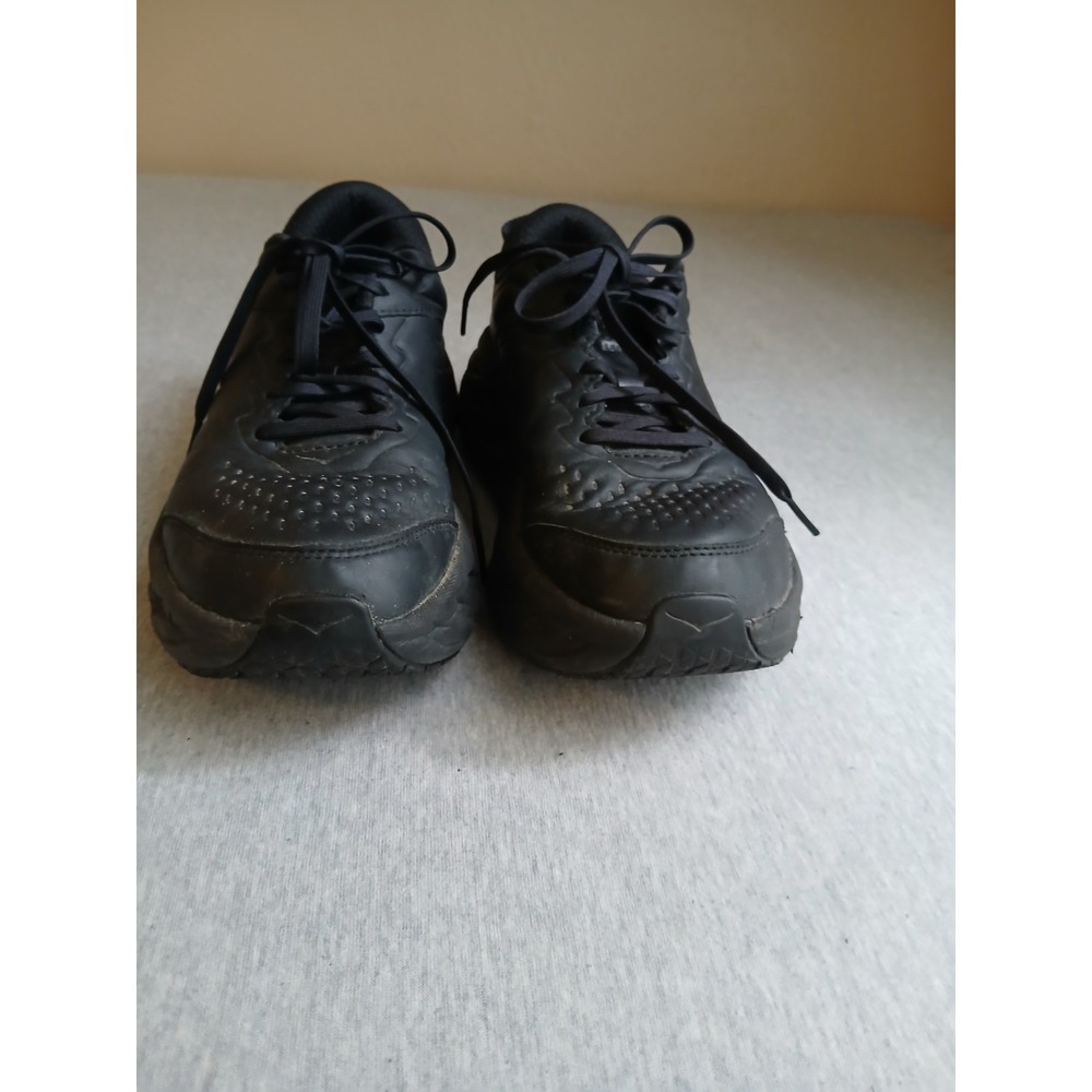 Hoka Sneakers Womens 9 Bondi SR Leather Black Lace Up Casual Comfort Everyday - Picture 2 of 14